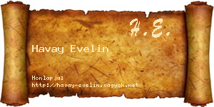 Havay Evelin névjegykártya